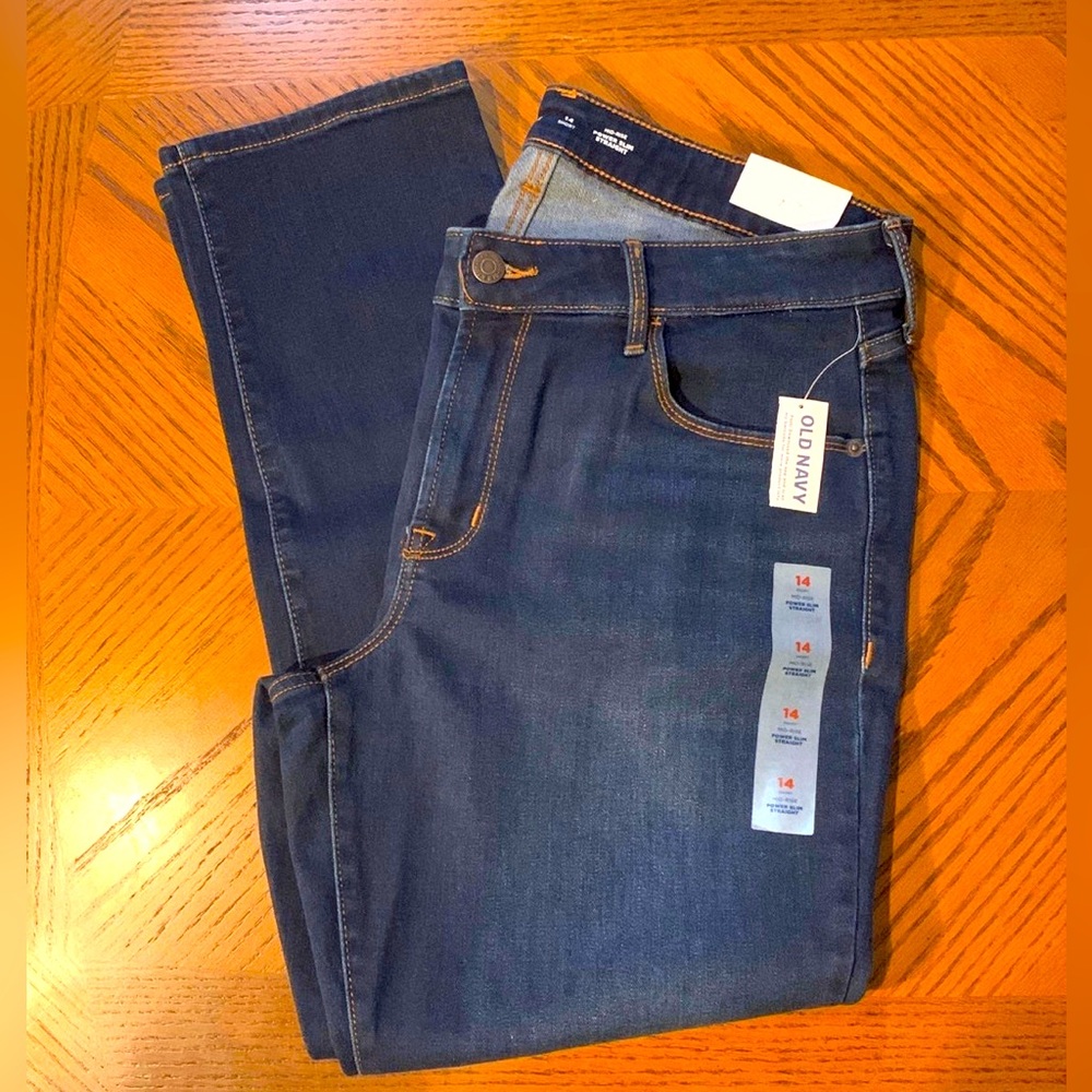 Old Navy Jeans Mid-Rise Power Slim Straight
